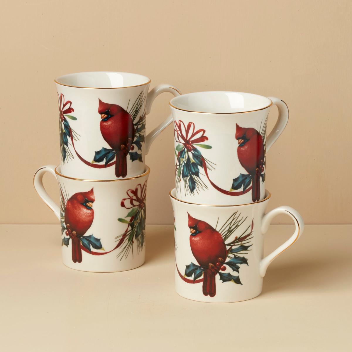 Winter Greetings Mugs Set of 4