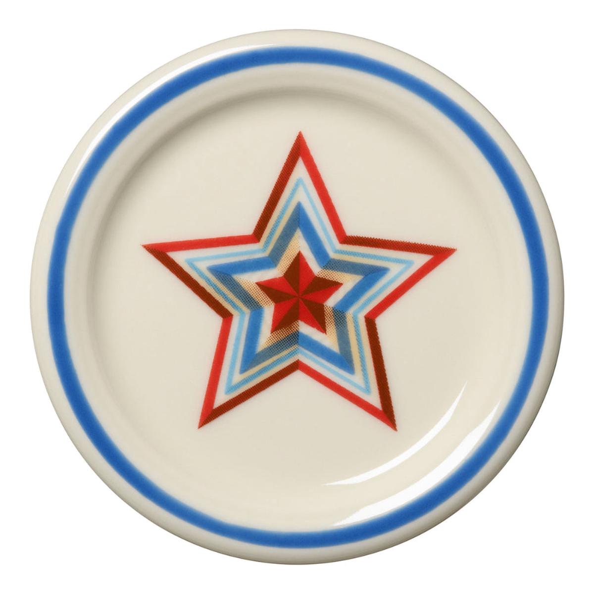 Americana Scarlet Faceted Star 4 38 Inch Coaster and Mug Cover