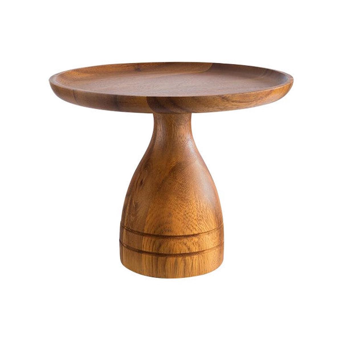 APS ROUND ACACIA CAKE STAND 24 CM