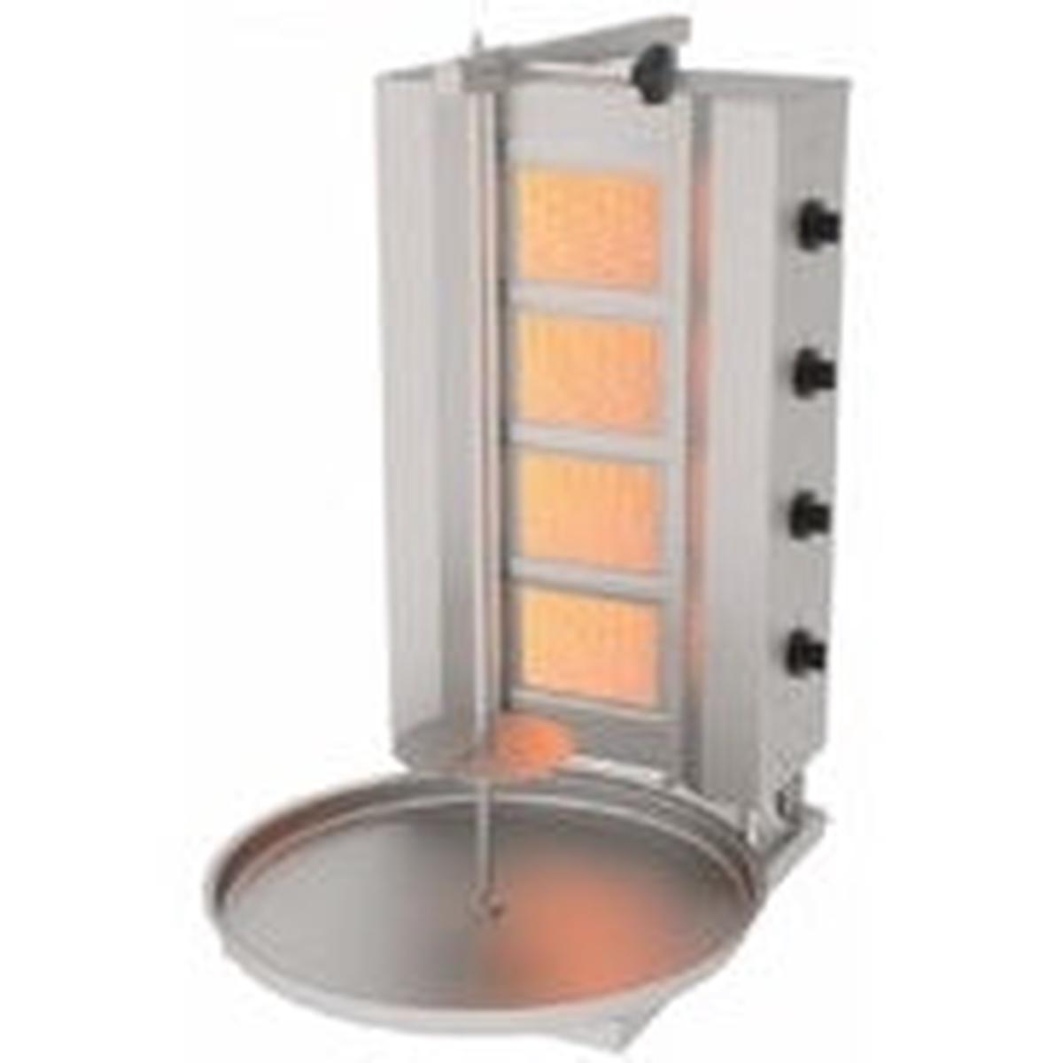 Gas Doner Kebab Machine (Right) Without Motor with 4 Gas Burners without Accessories (No Hose No Regulator etc)