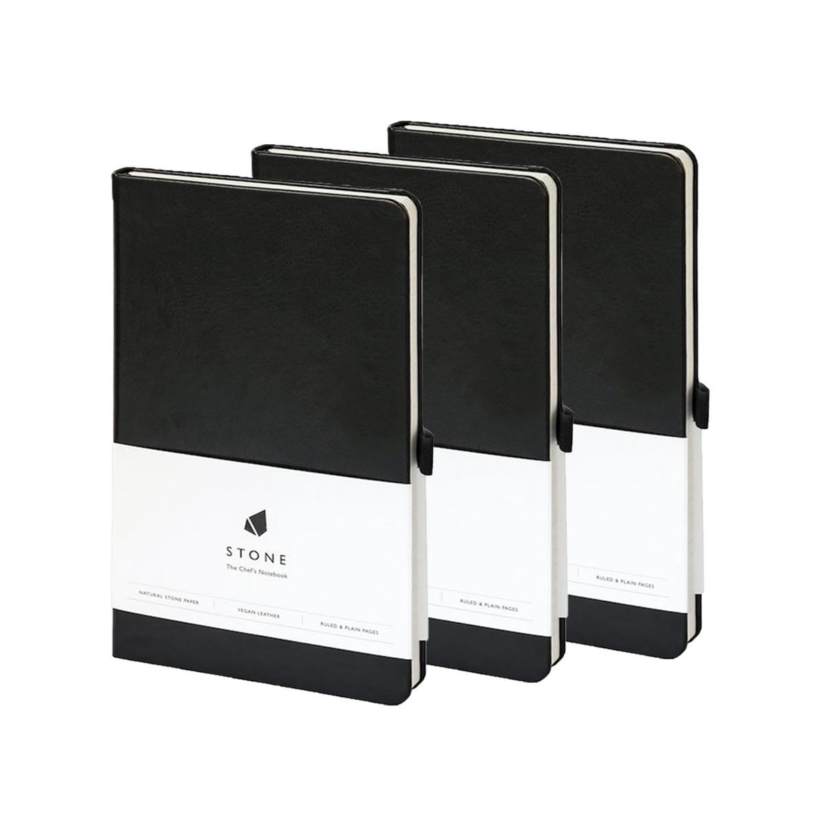 Stone The Chefs Notebook Pack of 3 Black