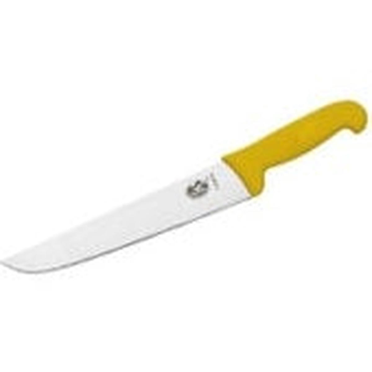 VICTORINOX BUTCHER KNIFE YELLOW FIBROX HANDLE - 23 CM