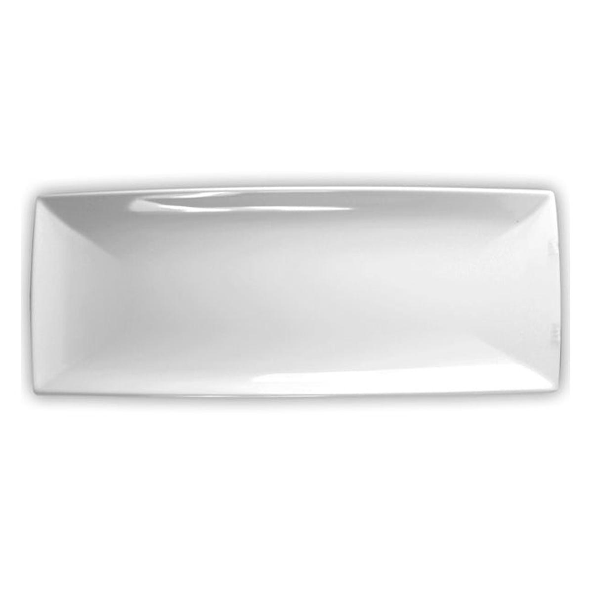 20x8 Melamine Rectangular Plate 1-38Deep White