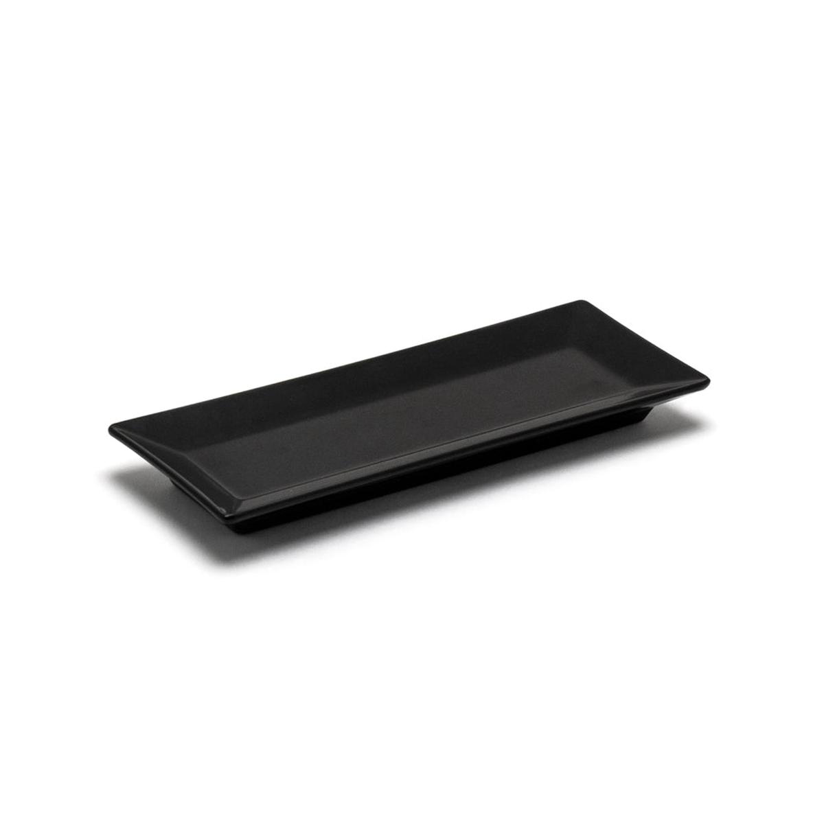Melamine Rectangular Plate 10-14x4 Black