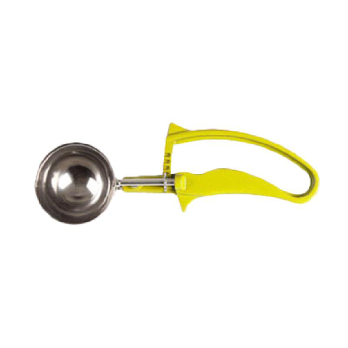 Thunder Group SLDS220G 1-58 Oz Round Bowl Disher Stainless Steel Yellow EZ Grip