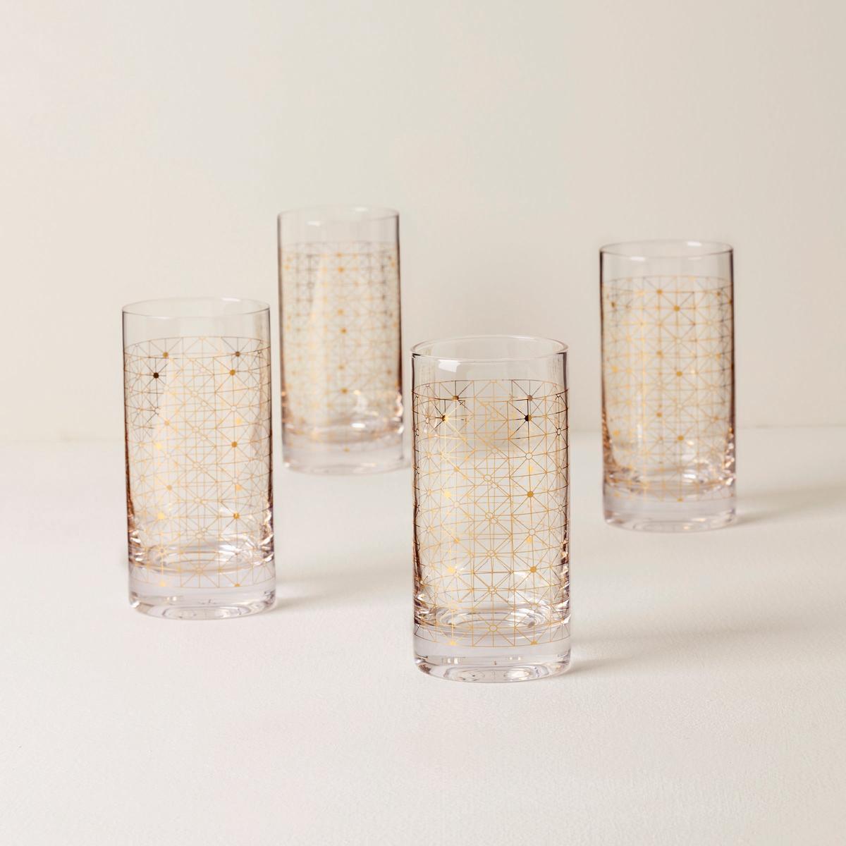 Tuscany Classics Gold Dust Highball Glasses Set of 4