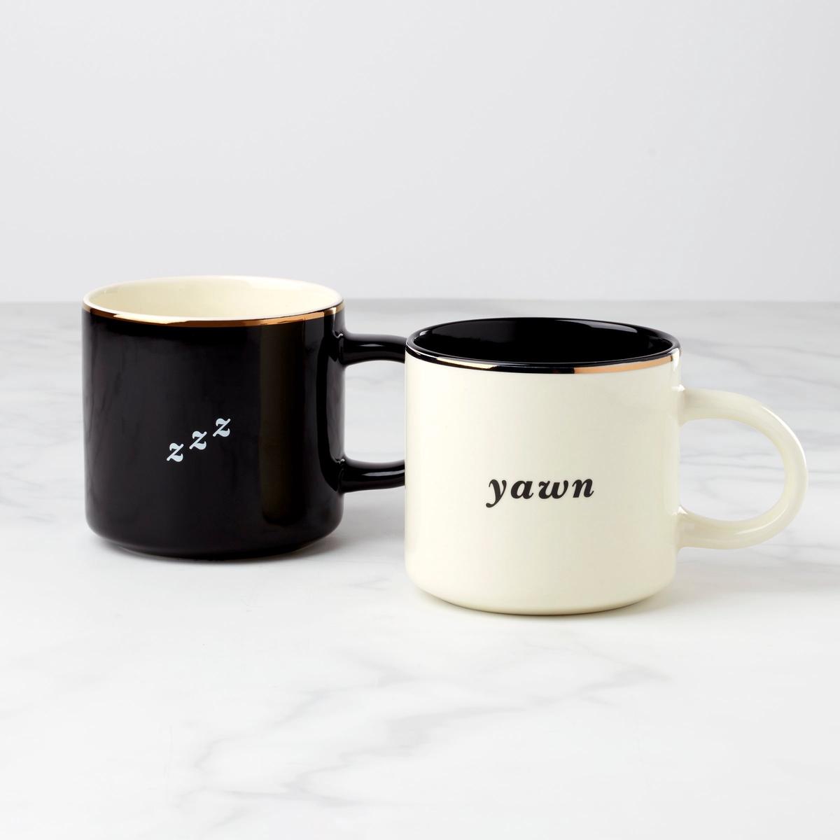 Two of a Kind Yawn Zzz Mugs Set of 2