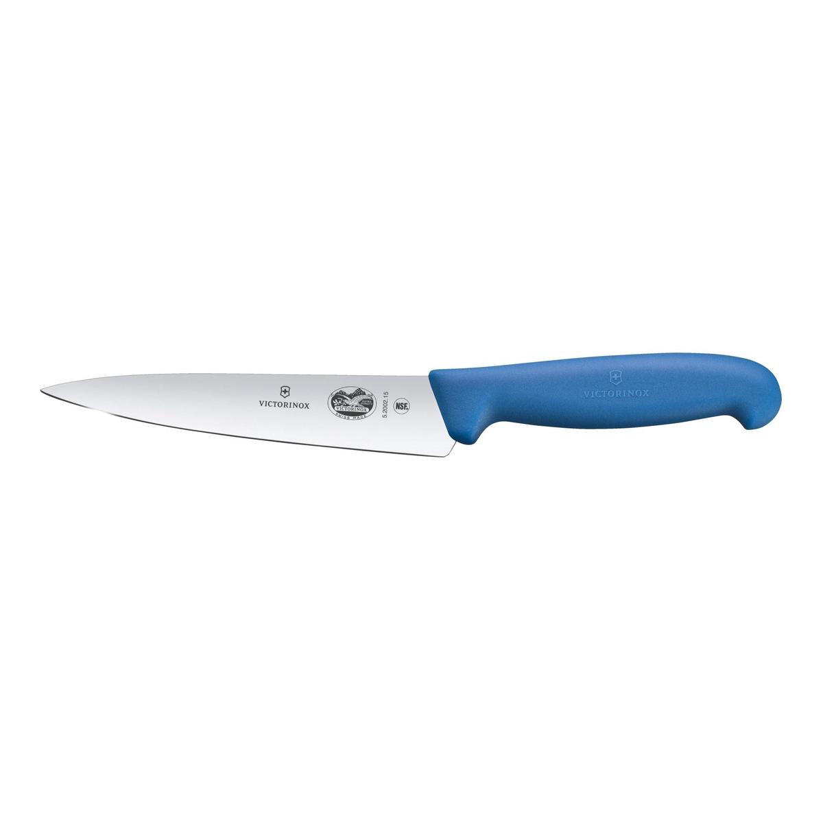 VICTORINOX KITCHEN CARVING KNIFE FIBROX - BLUE