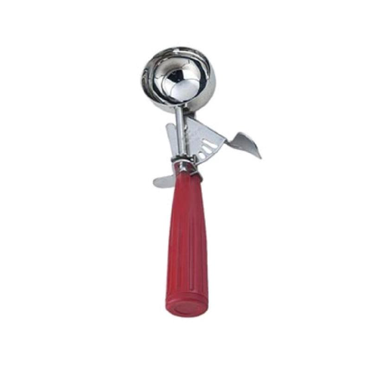 Omcan 34846 1-13 Oz Ice Cream Scoop Thumb Press Red Handle Stainless Steel