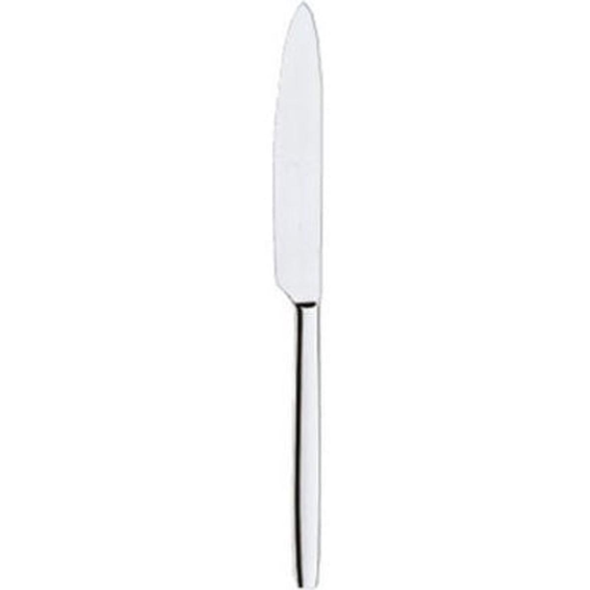 Table knife Bistro monobloc with serrated edge polished length 9 in