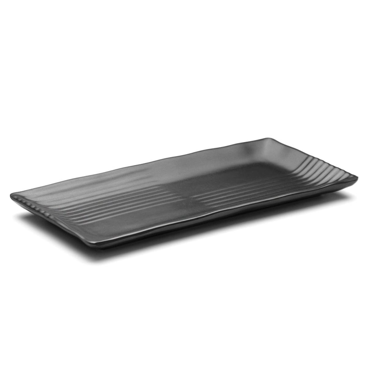 Melamine Rectangular Platter 12 Matte Black