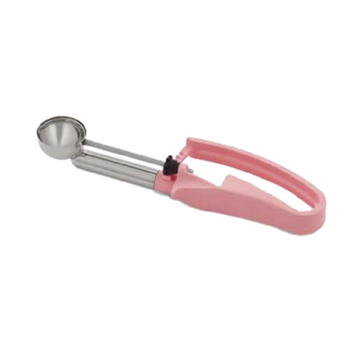 Vollrath 47379 54 Oz Disher Standard Round Bowl Extended Length Pink Handle Stainless Steel