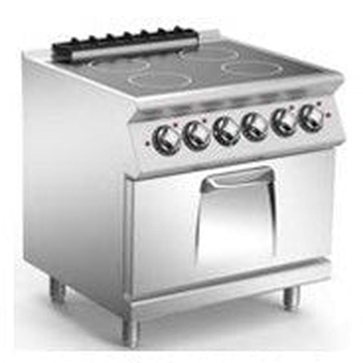 4 Zone Ceramic Cooker with Electric Oven