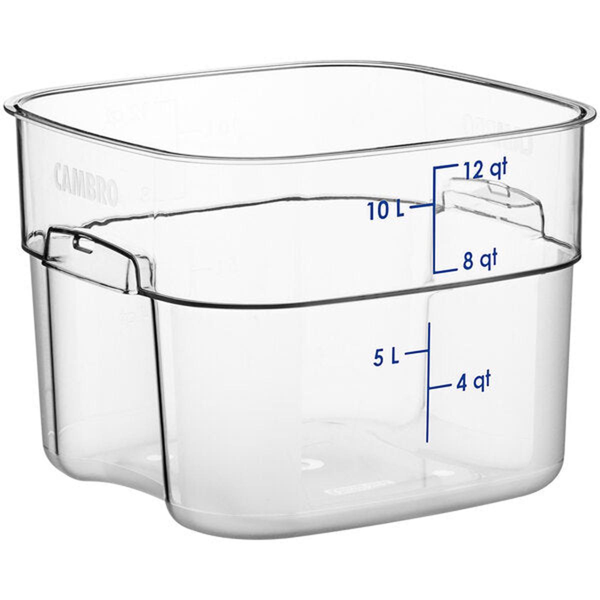 CAMBRO POLYCARBONATE FOOD STORAGE SQUARE CONTAINER - BLUE 12 QT