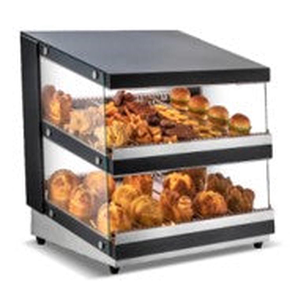 935 cm Stainless Steel Hot Showcase with Tempered Glass at Side