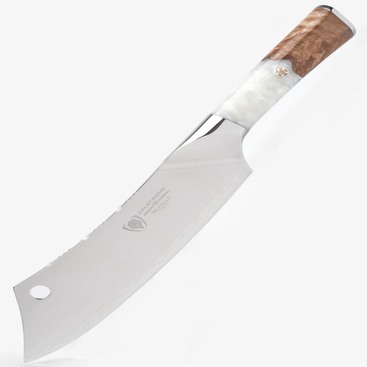 Chef Cleaver Crixus Knife 8 White Handle Valhalla Series Dalstrong