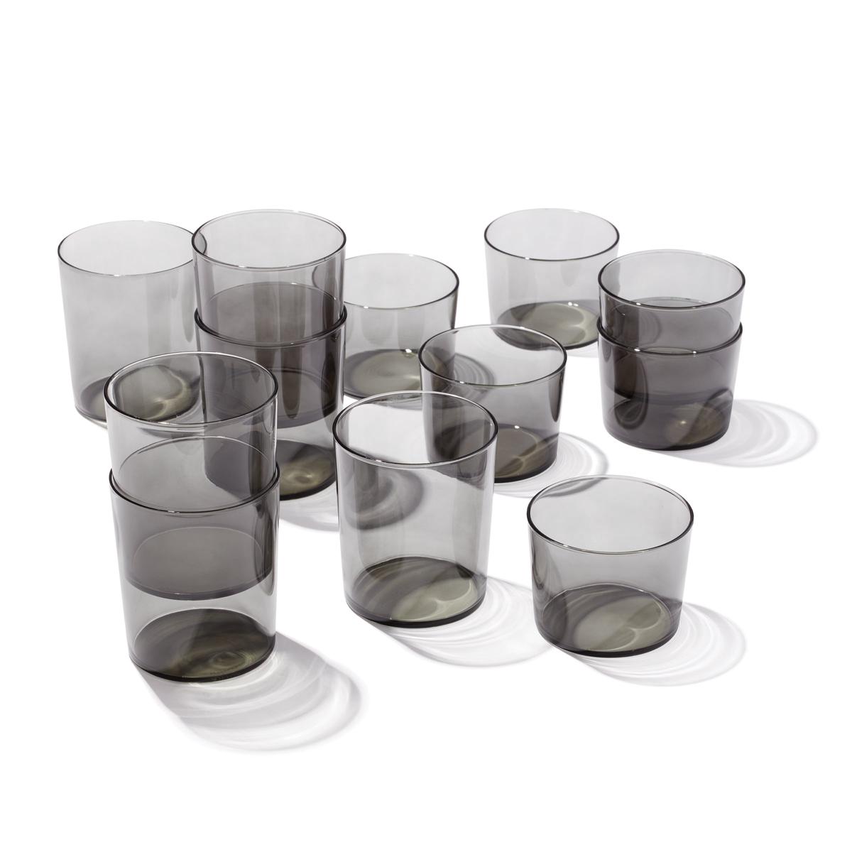 Stackables Smoke Short Tall Glasses 12-Piece Set