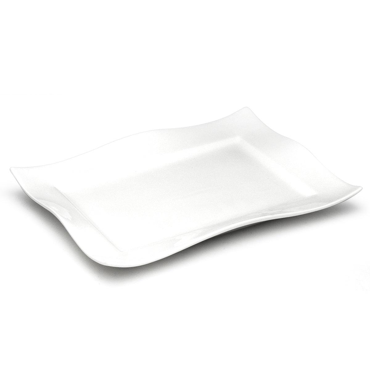 16x12 Rectangular Plate White Ceramic