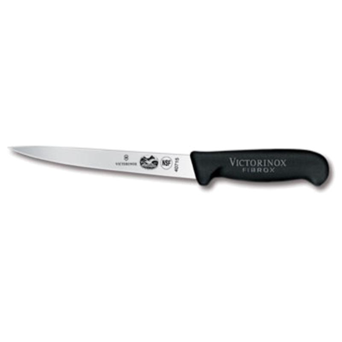 5381318 Victorinox 78221 Flexible Straight Fillet Knife w Black Fibrox Handle