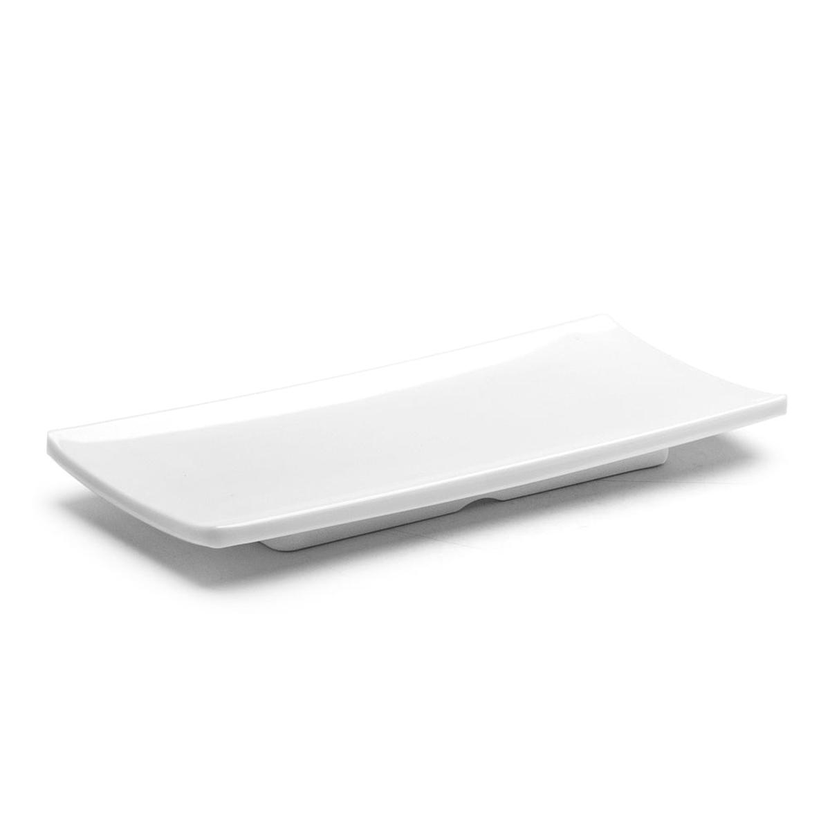 Melamine Rectangular Plate 9-14 Shiny White