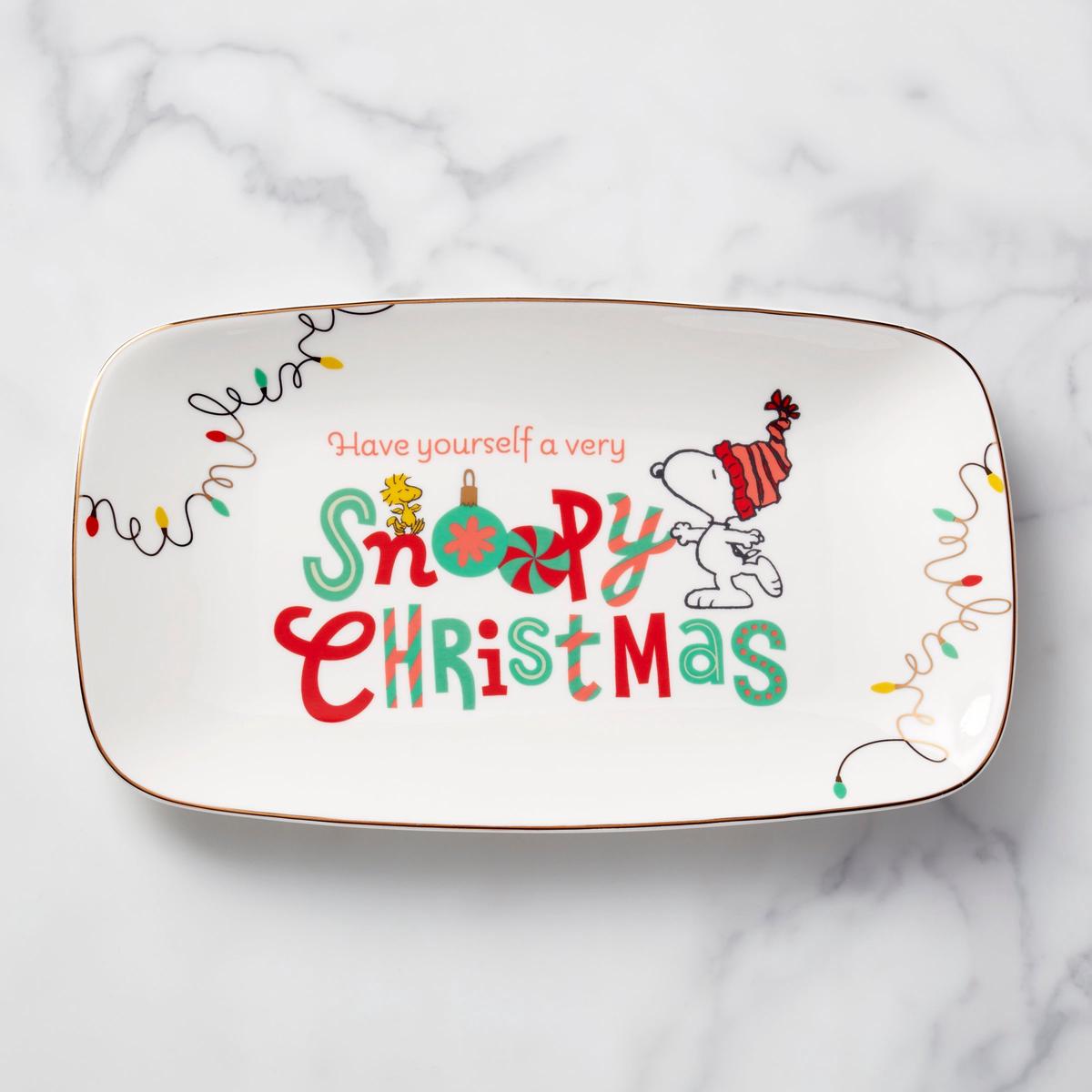 Snoopy Christmas Hors dOeuvre Tray