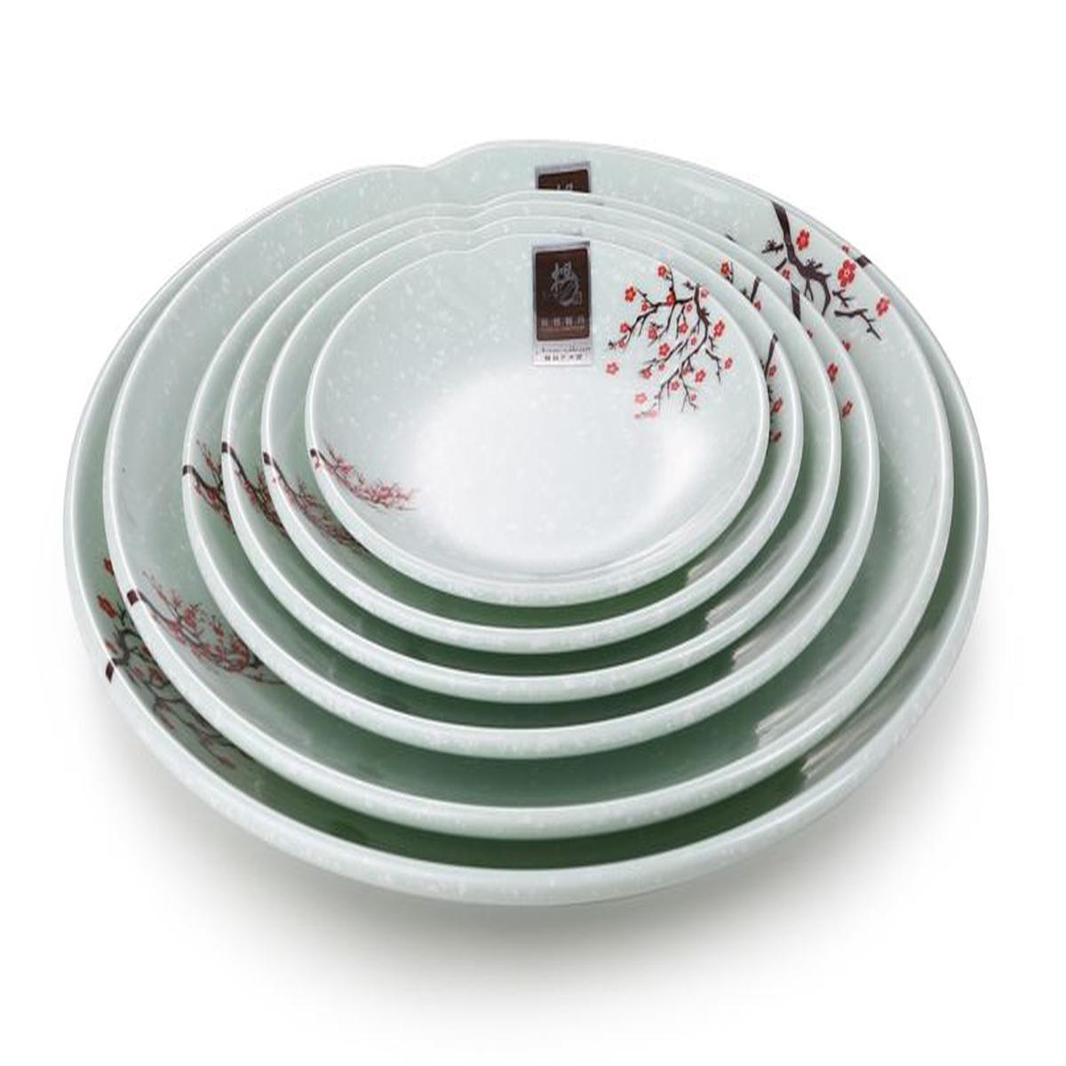 Melamine Round Plate 1025 PLUM BLOSSOM