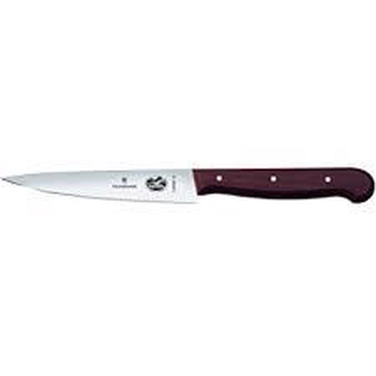 VICTORINOX KITCHEN CARVING KNIFE WAVY BLADE ROSEWOOD HANDLE - 12 CM