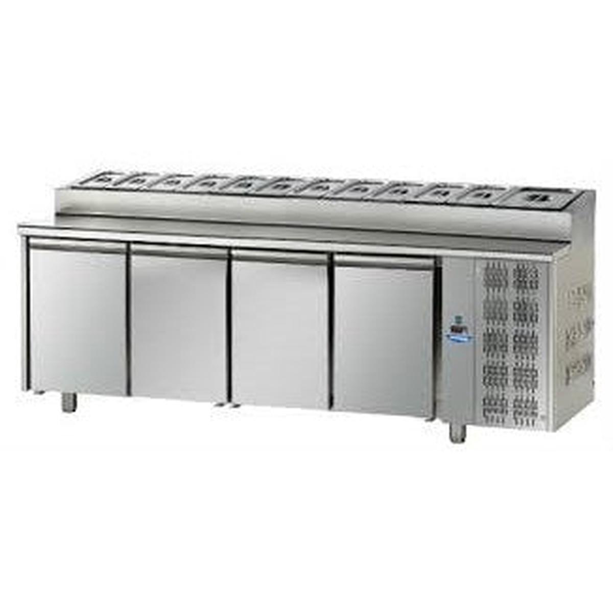 4 DOORS SNACK SALAD COUNTER REFRIGEATOR GN 11 TEMP 0-10