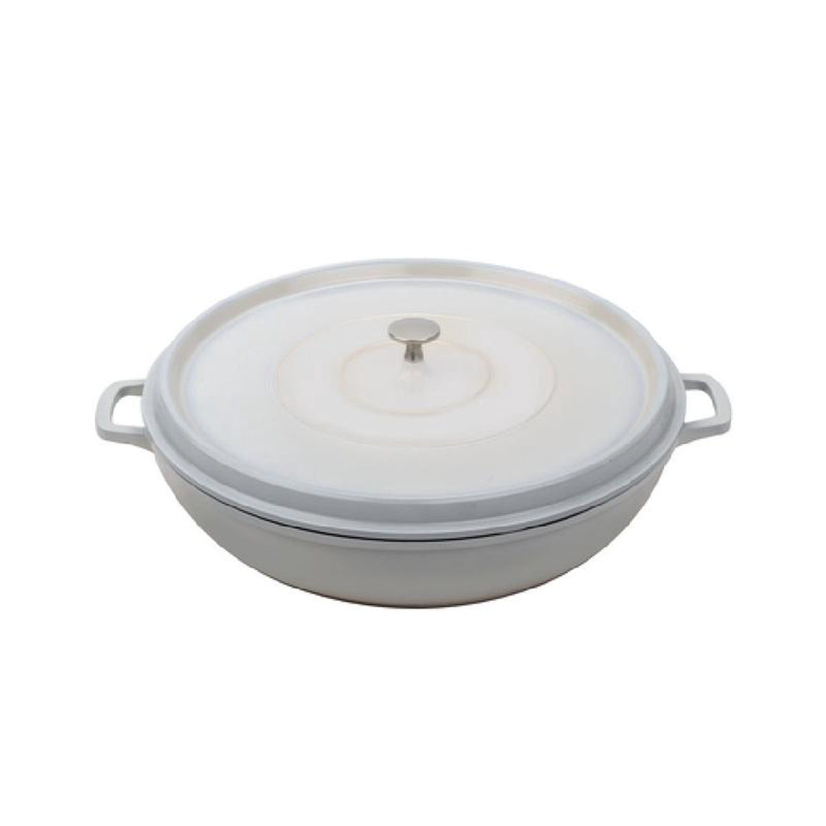 GET Enterprises CA-008-AWHBKCC 4 Quart Round Braiser Pan with Lid Aluminum
