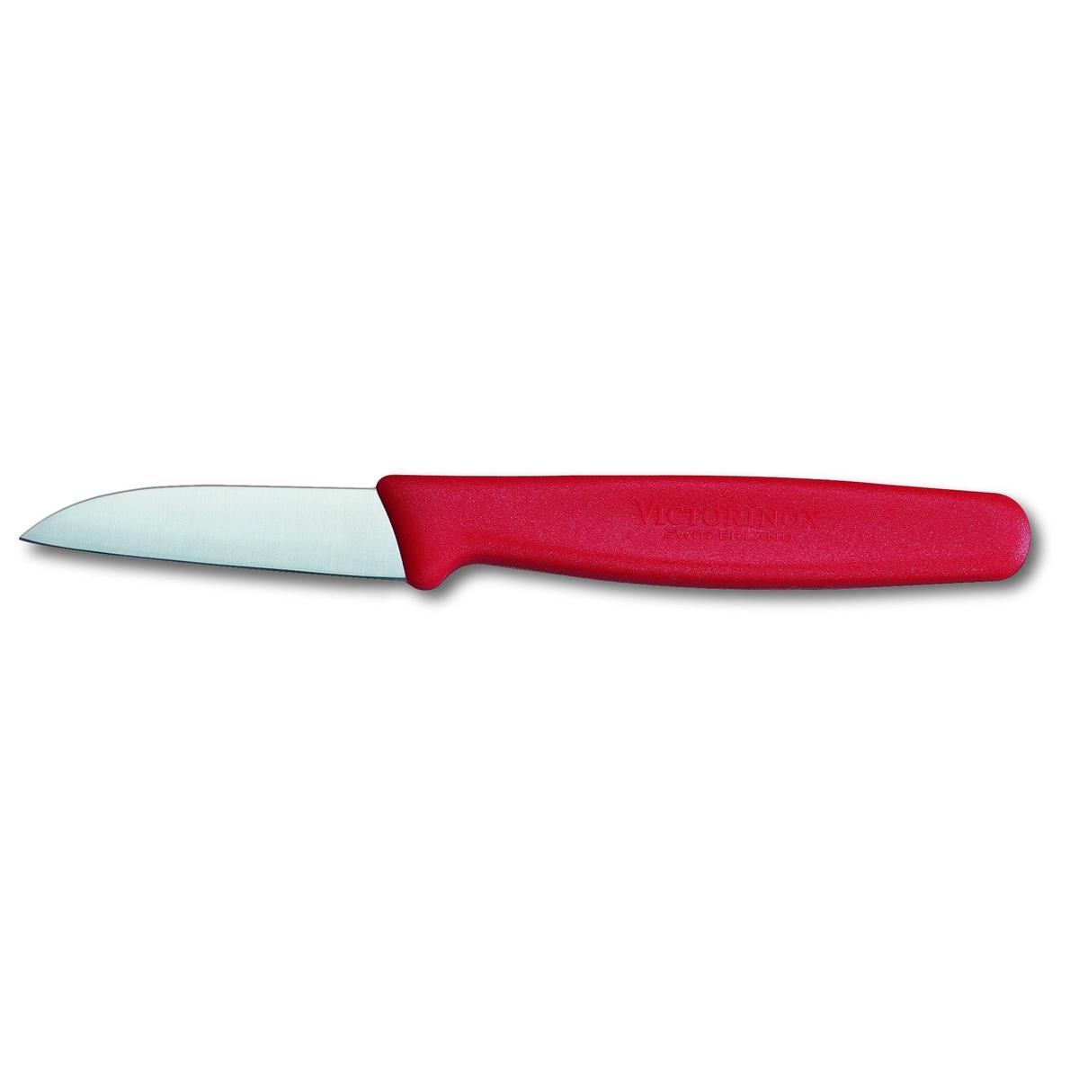 VICTORINOX PARING KNIFE STRAIGHT BLADE RED - 6 CM
