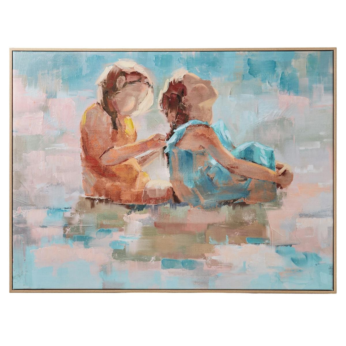 Amalfi Two Girls Wall Art NaturalMulti 60x80x3cm