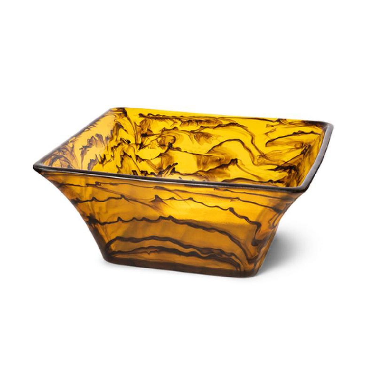 Bon Chef 59037-UMBER 1225 Inch Square Bowl 55 Quarts Resin Dishwasher Safe Amber
