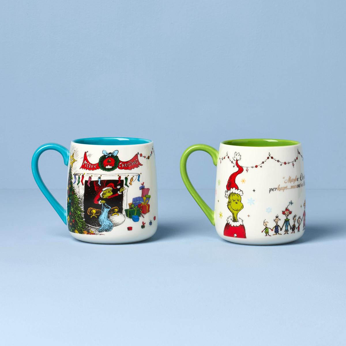 Who-Ville Grinch-Fireplace Mugs Set of 2