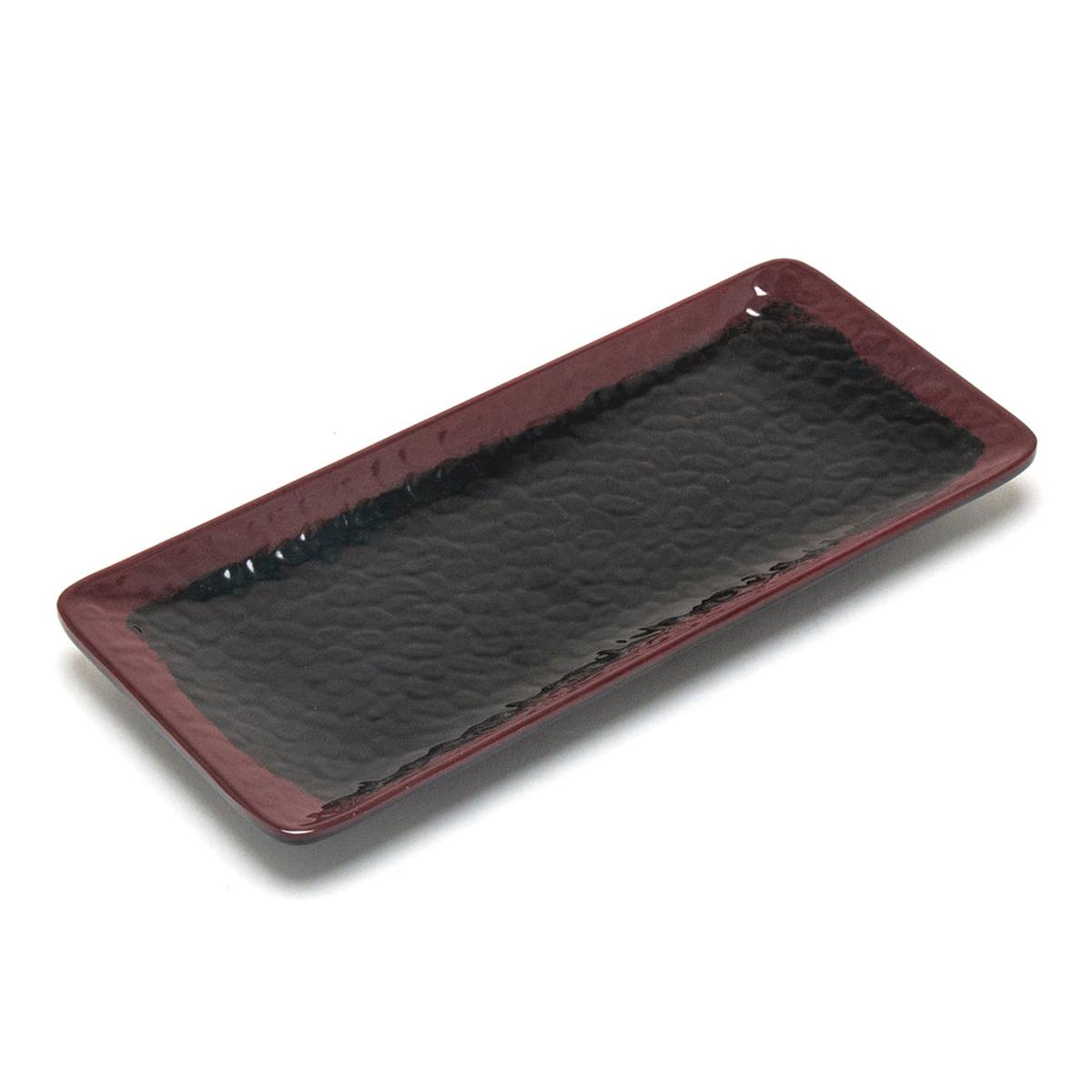 11-14 Melamine Rectangular Plate Tenmoku