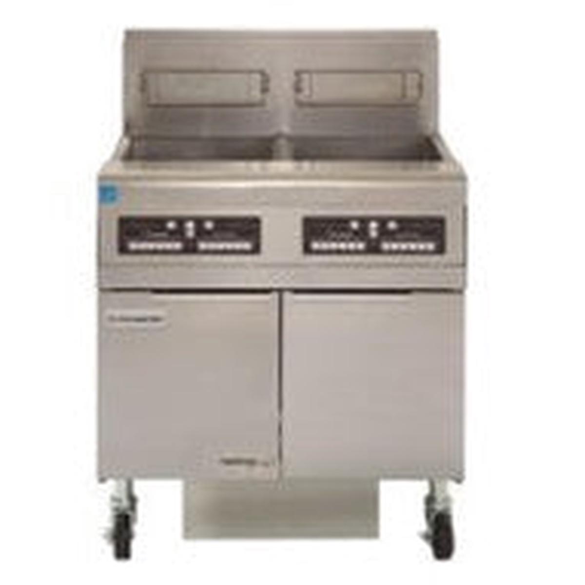 2 Split Pot Gas Fryer with WBuilt in Filtration SMART4U K3000 Controllers (FPPH255-4CSC)