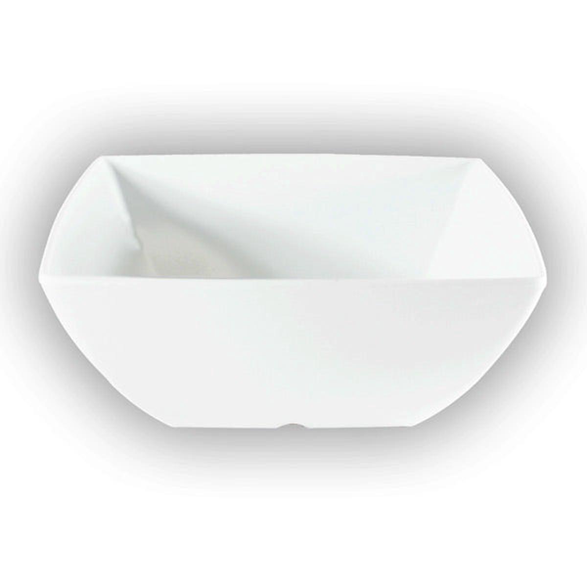 9 Melamine Square Bowl 3-58Deep White