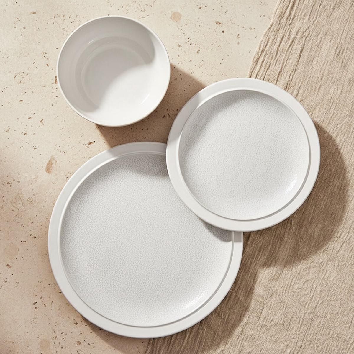 Blooming Meadow Cream 12 Piece Dinnerware Set Service for 4