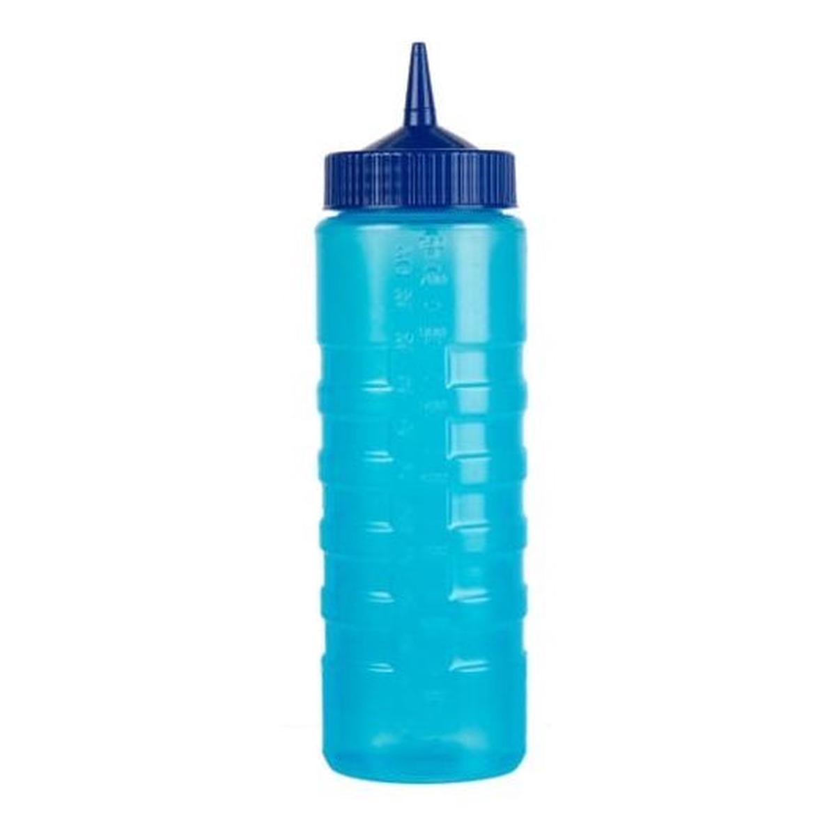 SQUEEZE BOTTLE DISPENSER WIDE MOUTH BLUE BOTTLE - 24 OZ