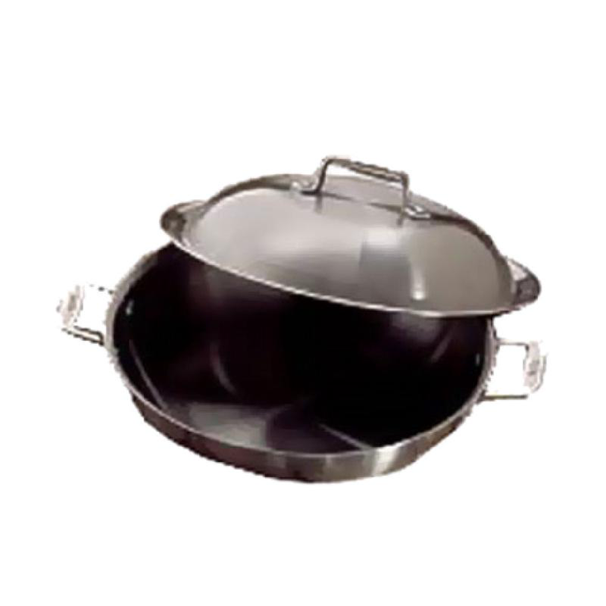 Bon Chef 60006 3-12 Quart Induction Braiser Pan with Lid Stainless Steel