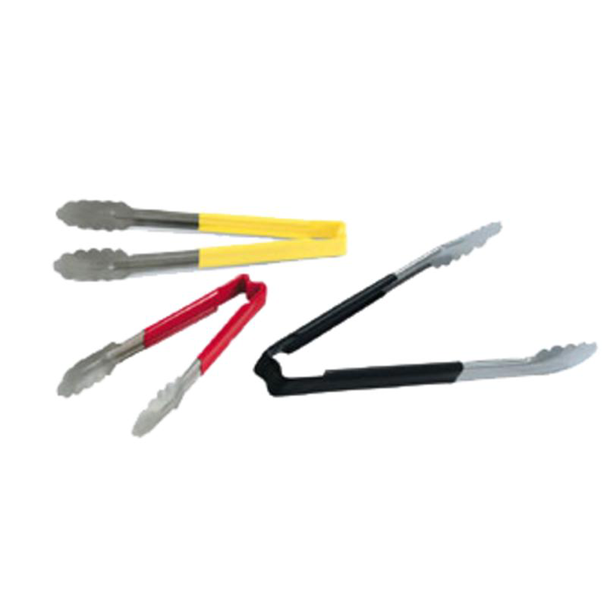 4781240 Vollrath 128221 Stainless Steel Scalloped Tong w Red Kool Touch Coated Handle