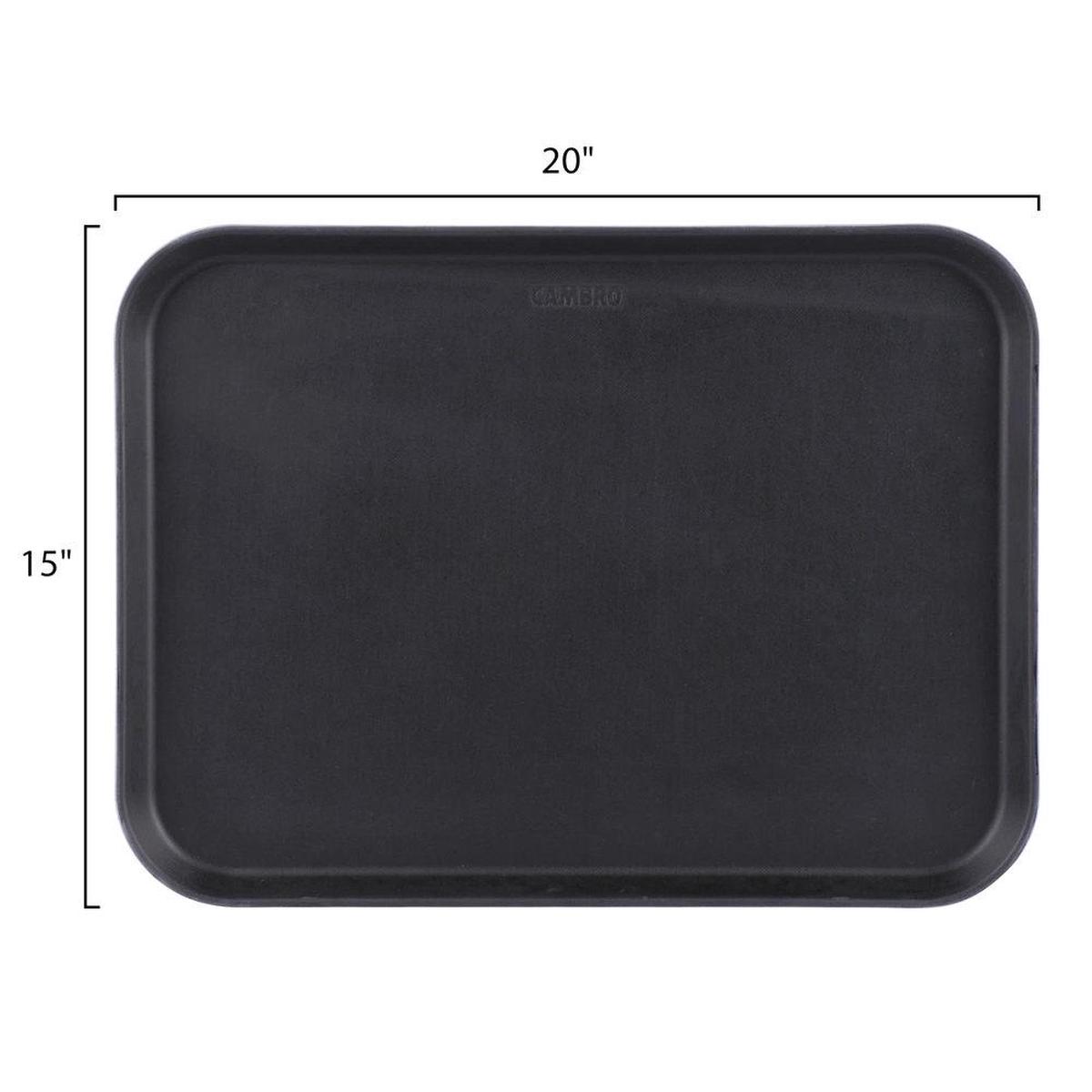 CAMBRO CAMTREAD RECTANGULAR NON-SKID SERVING TRAY- BLACK