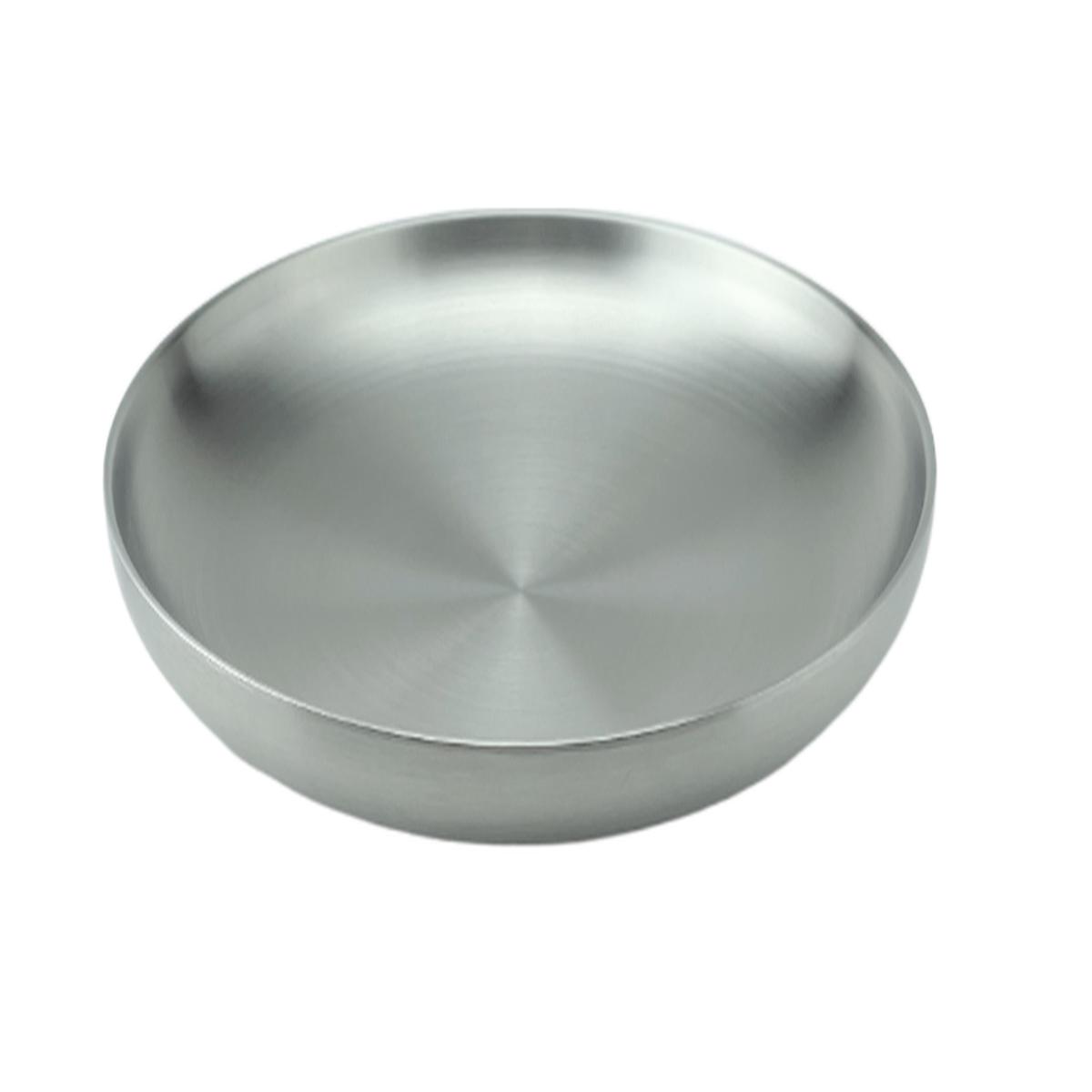 Satin Stainless Steel Round Heavy Duty Plate 9-1516