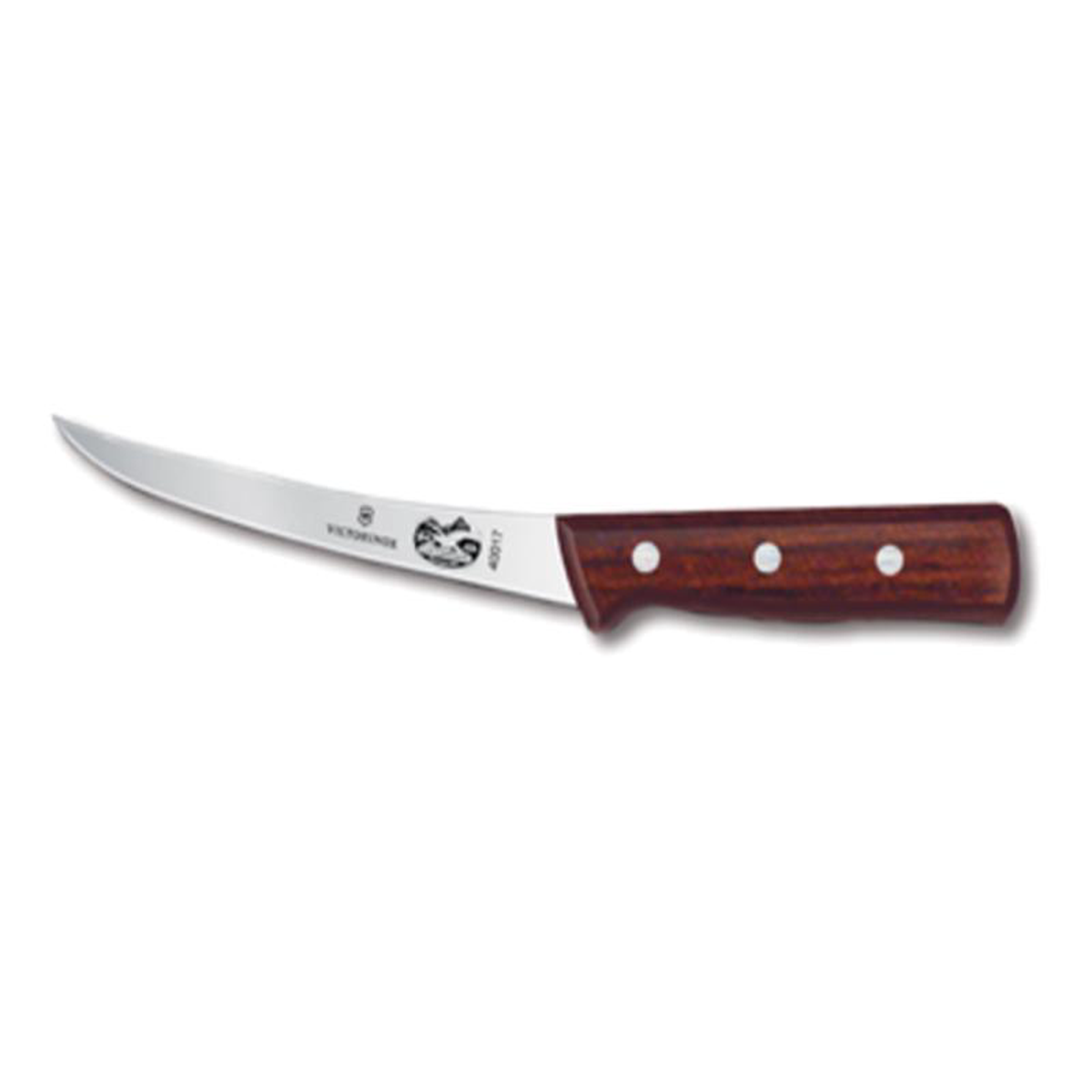 5660615 Victorinox 68221 Narrow Semi-Stiff Curved Boning Knife w Rosewood Handle