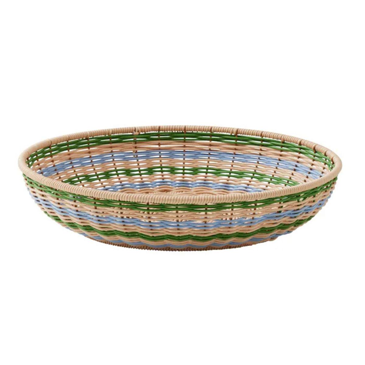 Assemble Padua Woven Tray NaturalSkyGreen 38x8cm