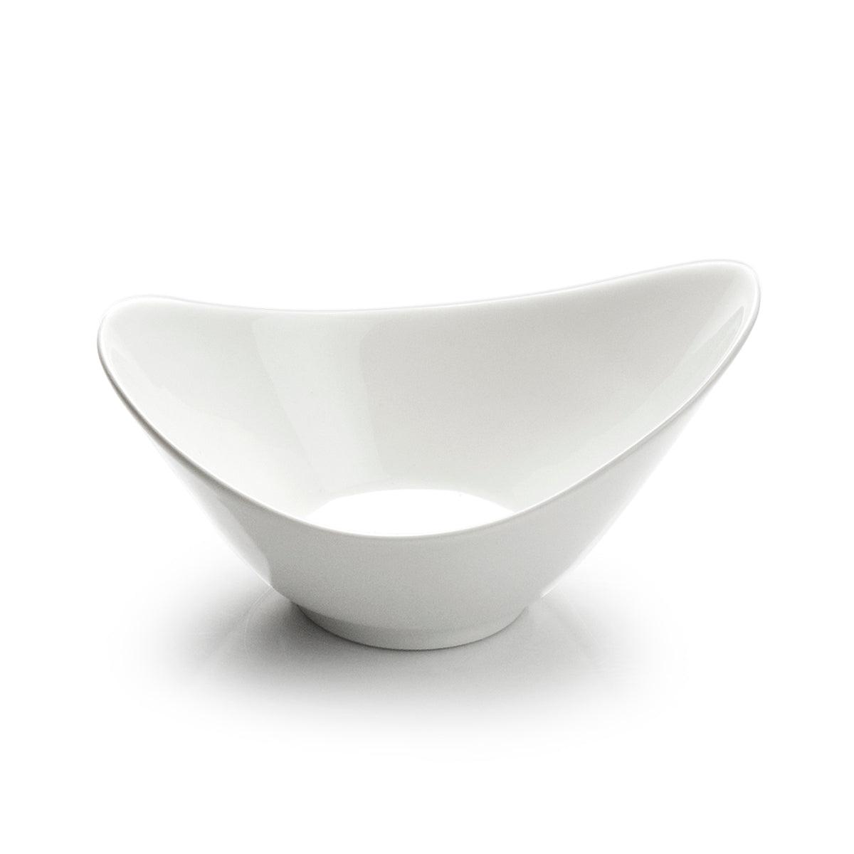 6-14x4-58 Irregular Salad Bowl White Ceramic