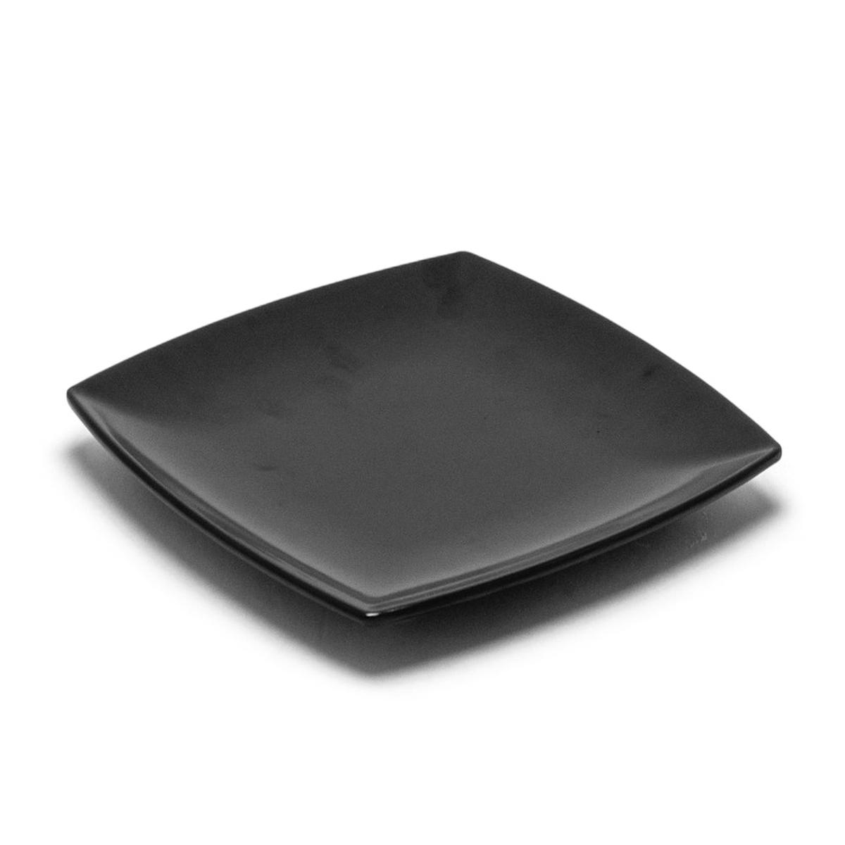 Melamine Square Flare Plate 10x1Deep Black