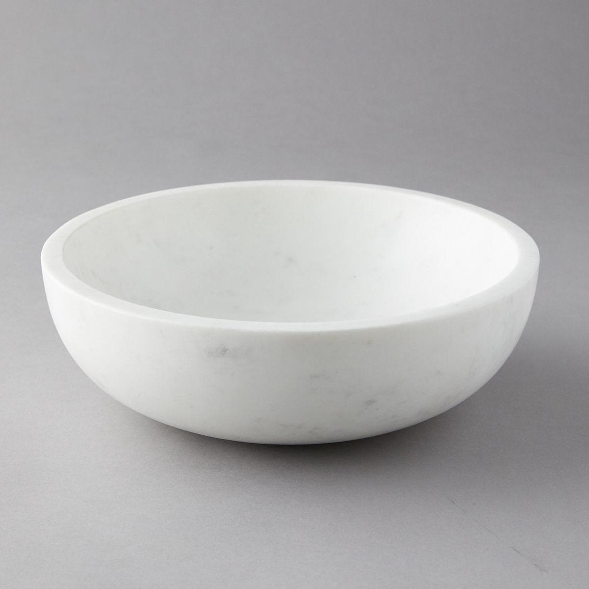 WHITE MARBLE BOWL 30 CM