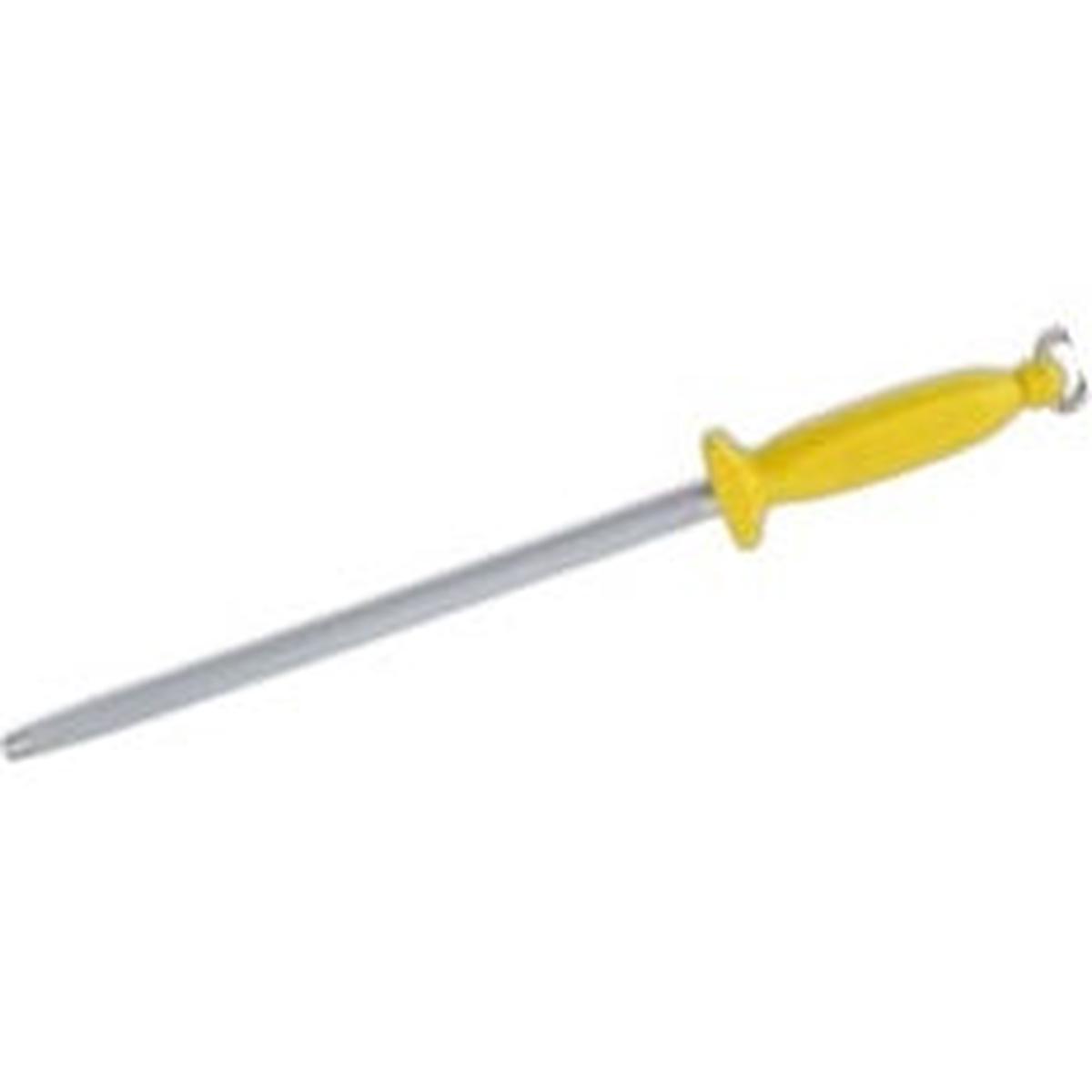 YELLOW STEEL SHARPENING STEEL 300 MM 13 MM DIAMETER