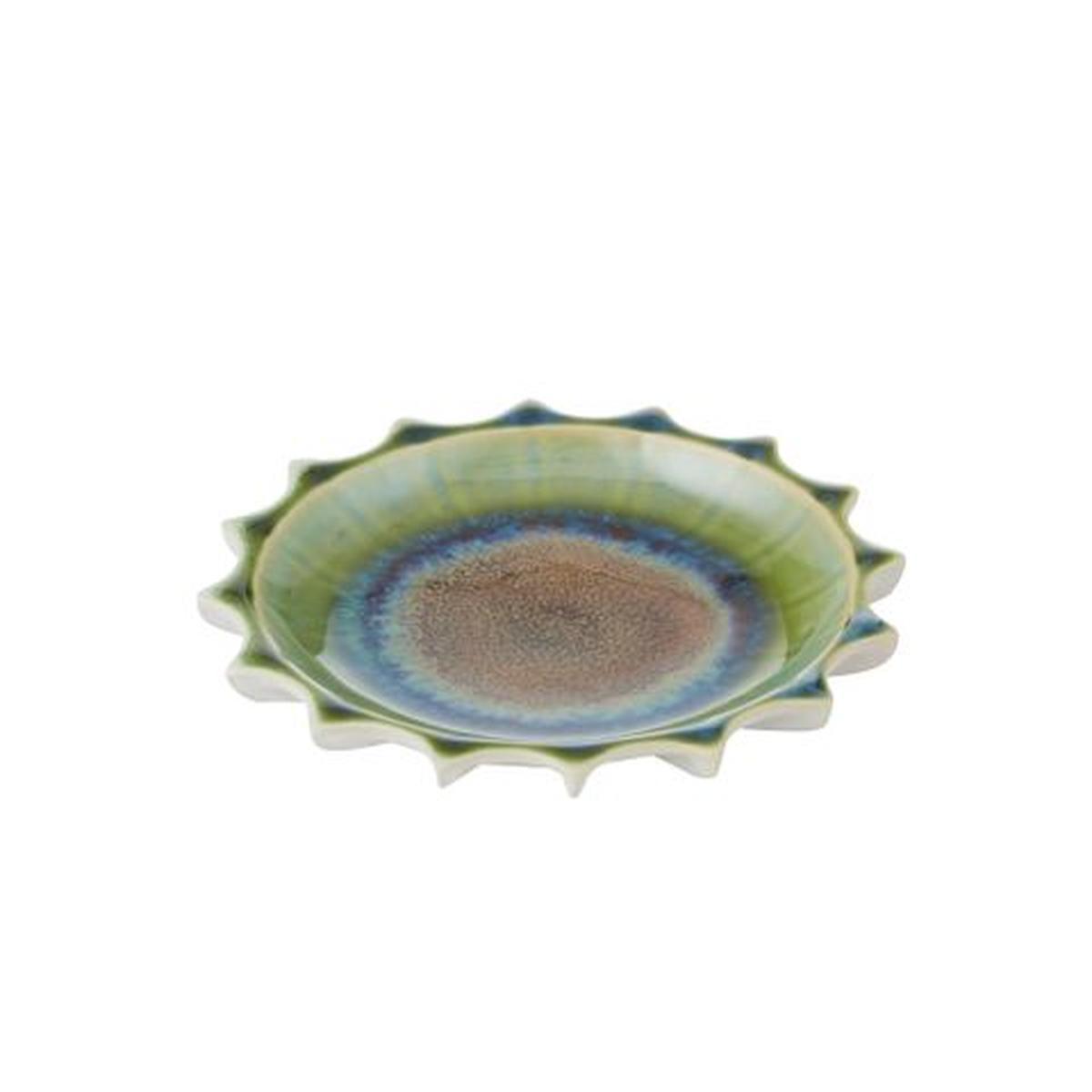 Assemble Patra Ceramic Plate Green 16x25cm