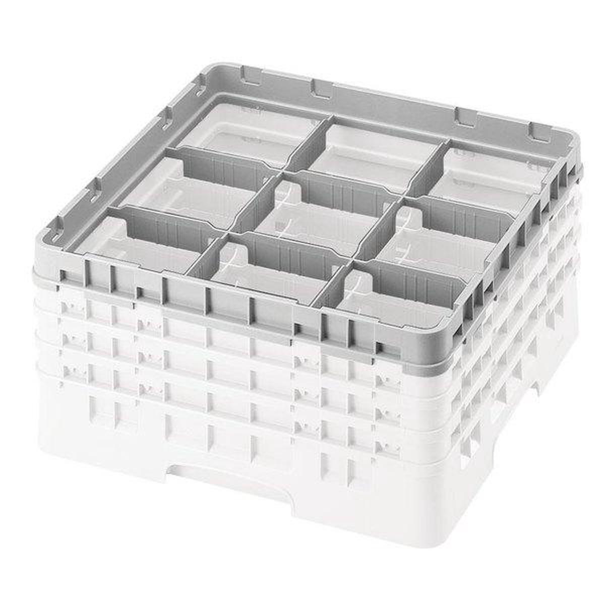 CAMBRO HALF DROP EXTENDER FULL SIZE 9 COMPARTMENT- SOFT GRAY